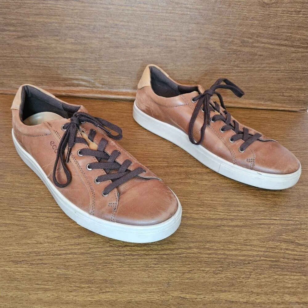 ECCO MEN'S SOFT 7 STREET SNEAKER US Size 11 Tan - Picture 2 of 6